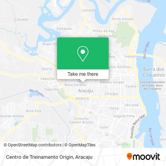 Centro de Treinamento Origin map