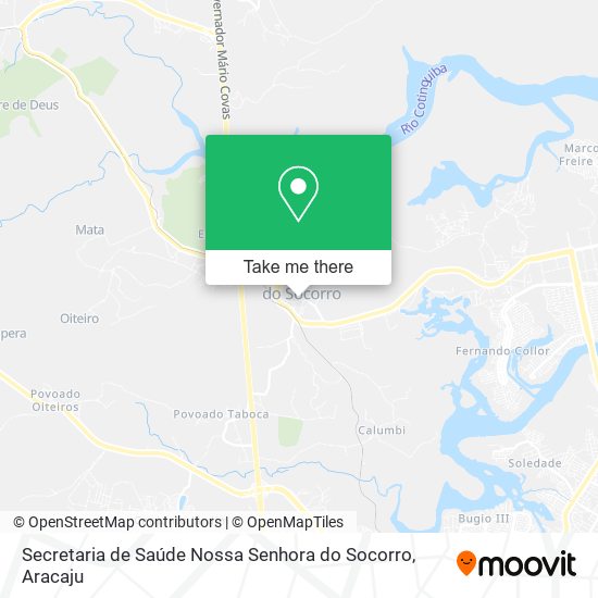 Mapa Secretaria de Saúde Nossa Senhora do Socorro