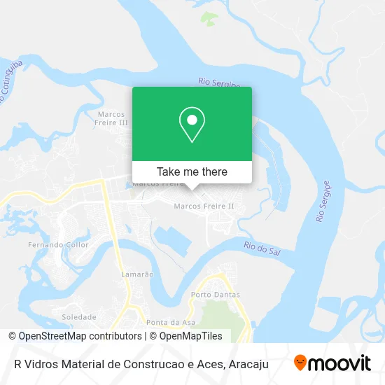 R Vidros Material de Construcao e Aces map