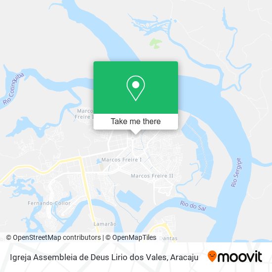 Mapa Igreja Assembleia de Deus Lirio dos Vales