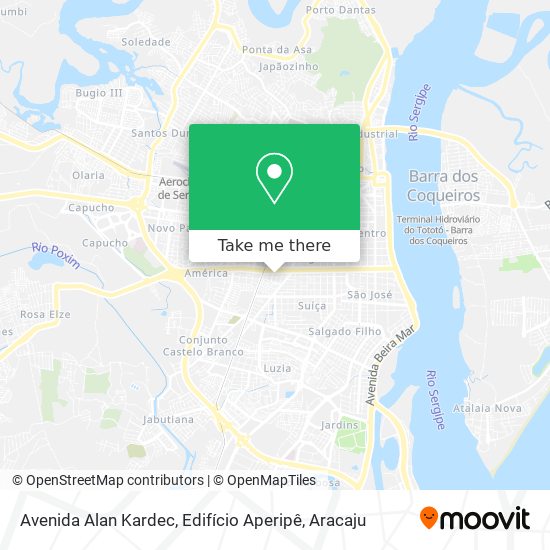Mapa Avenida Alan Kardec, Edifício Aperipê