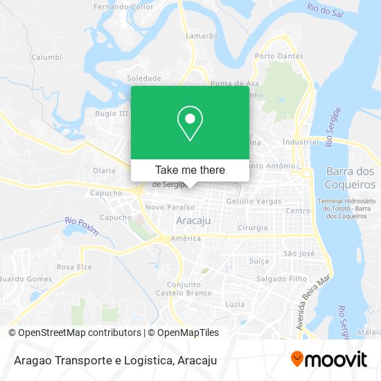 Aragao Transporte e Logistica map