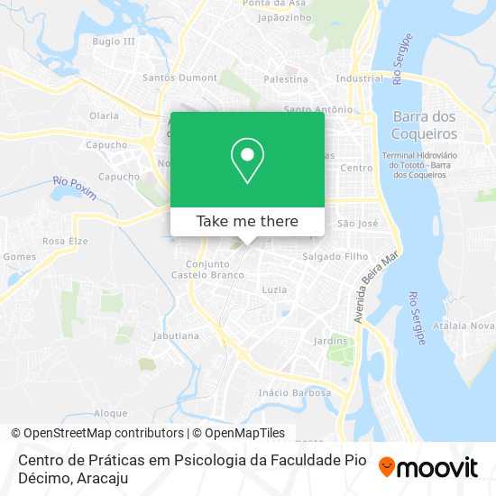 Centro de Práticas em Psicologia da Faculdade Pio Décimo map