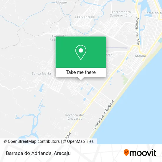 Barraca do Adriano's map