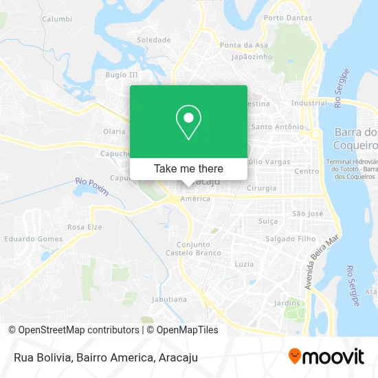 Rua Bolivia, Bairro America map