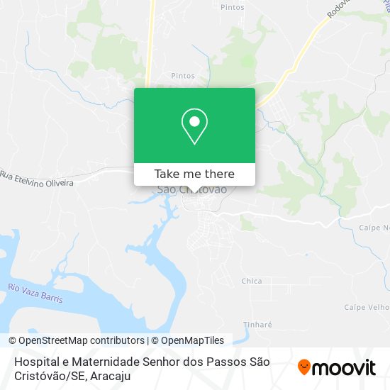 Mapa Hospital e Maternidade Senhor dos Passos São Cristóvão / SE