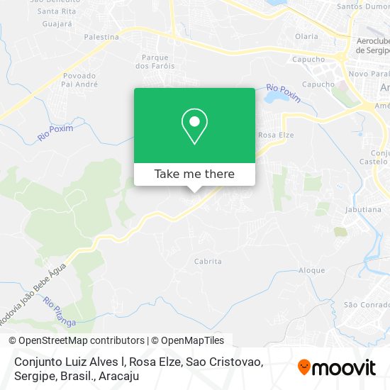 Conjunto Luiz Alves l, Rosa Elze, Sao Cristovao, Sergipe, Brasil. map
