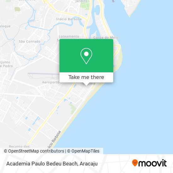 Academia Paulo Bedeu Beach map
