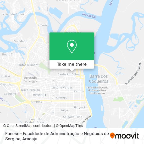 Mapa Fanese - Faculdade de Administração e Negócios de Sergipe