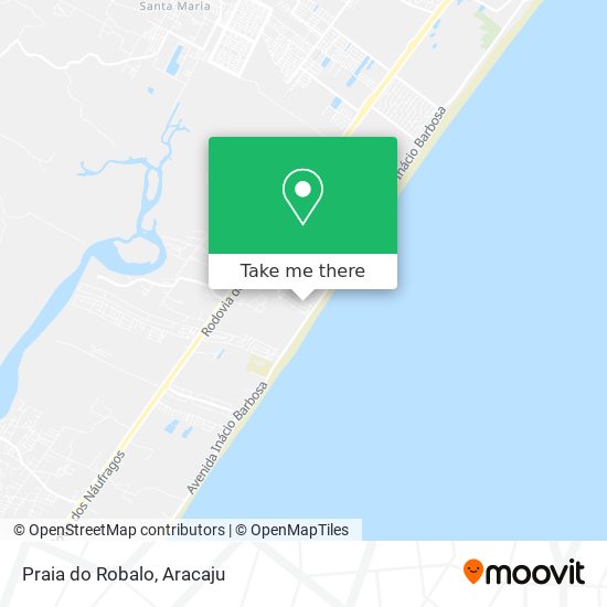 Praia do Robalo map