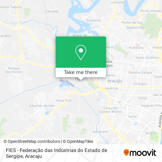 FIES - Federação das Indústrias do Estado de Sergipe map