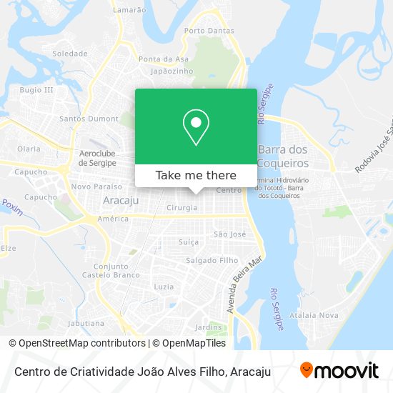 Mapa Centro de Criatividade João Alves Filho