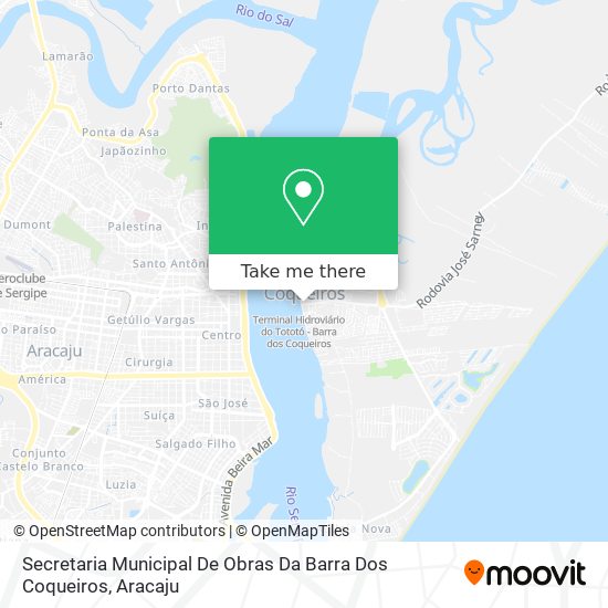 Mapa Secretaria Municipal De Obras Da Barra Dos Coqueiros