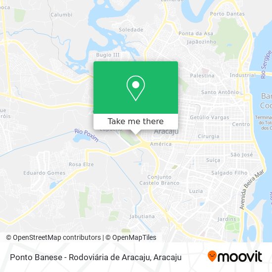 Mapa Ponto Banese - Rodoviária de Aracaju