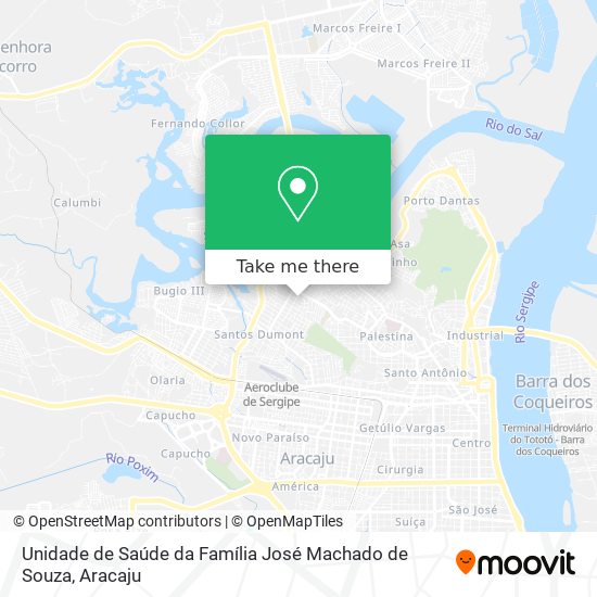 Mapa Unidade de Saúde da Família José Machado de Souza