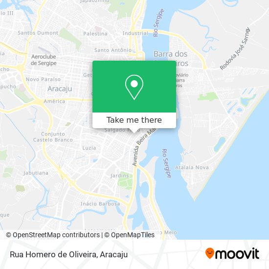 Mapa Rua Homero de Oliveira