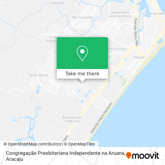 Mapa Congregação Presbiteriana Independente na Aruana