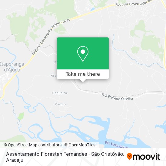 Mapa Assentamento  Florestan Fernandes - São Cristóvão