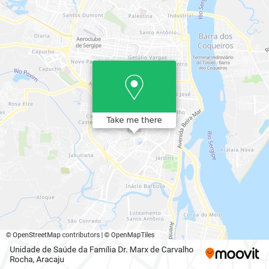 Mapa Unidade de Saúde da Família Dr. Marx de Carvalho Rocha