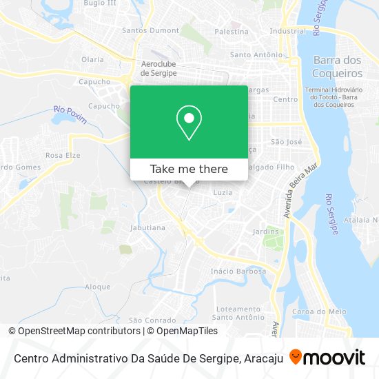 Mapa Centro Administrativo Da Saúde De Sergipe