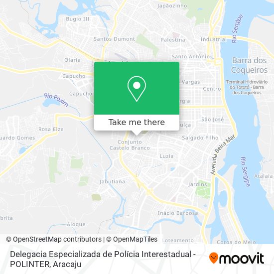 Mapa Delegacia Especializada de Polícia Interestadual - POLINTER