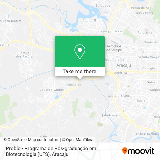 Probio - Programa de Pós-graduação em Biotecnologia (UFS) map