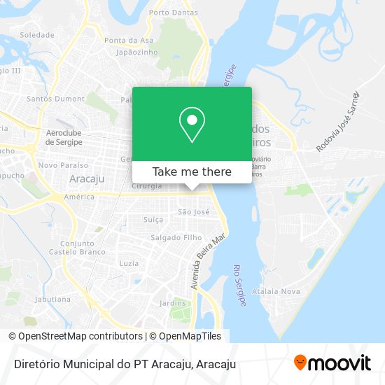 Diretório Municipal do PT Aracaju map