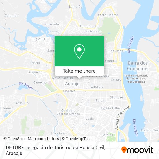 Mapa DETUR - Delegacia de Turismo da Polícia Civil