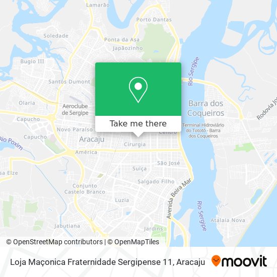 Loja Maçonica Fraternidade Sergipense 11 map