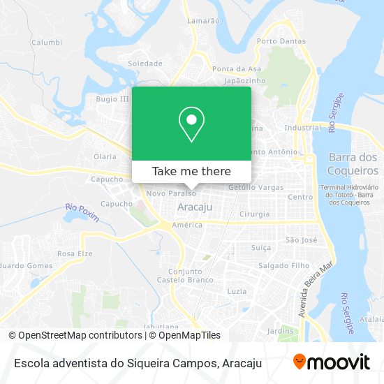 Escola adventista do Siqueira Campos map