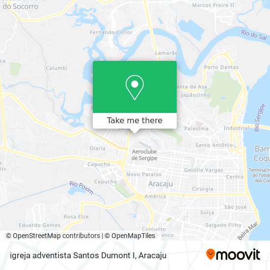 igreja adventista Santos Dumont I map