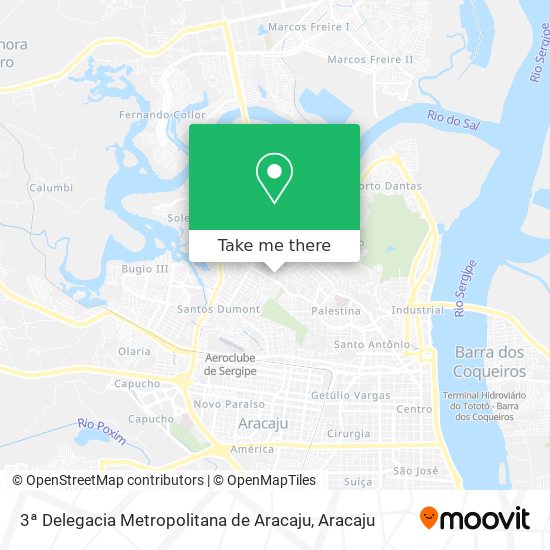 Mapa 3ª Delegacia Metropolitana de Aracaju