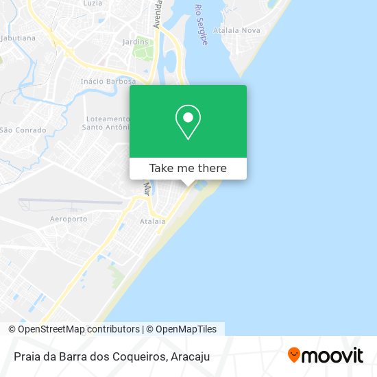 Praia da Barra dos Coqueiros map