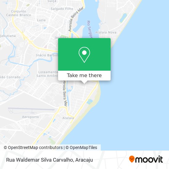 Mapa Rua Waldemar Silva Carvalho