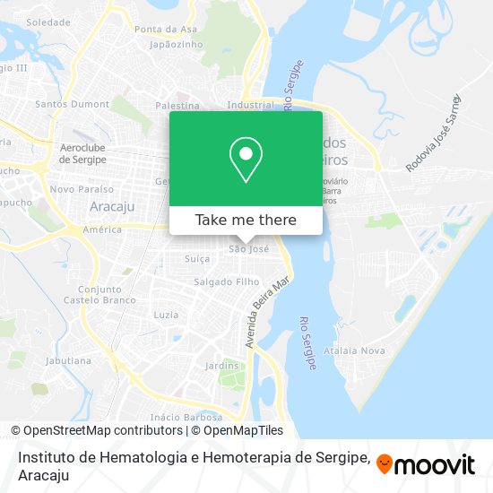 Instituto de Hematologia e Hemoterapia de Sergipe map
