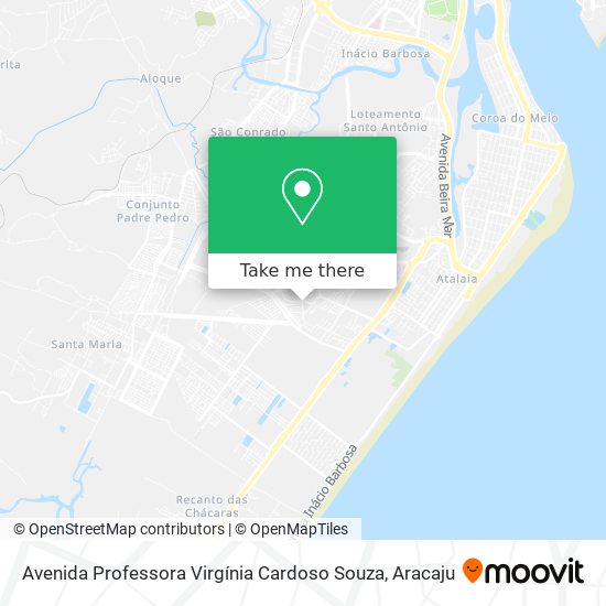 Mapa Avenida Professora Virgínia Cardoso Souza