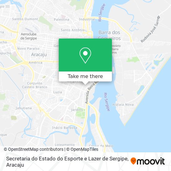 Secretaria do Estado do Esporte e Lazer de Sergipe map