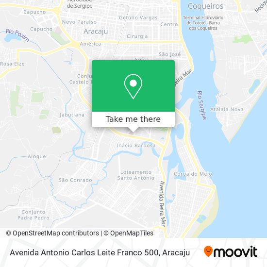 Avenida Antonio Carlos Leite Franco 500 map