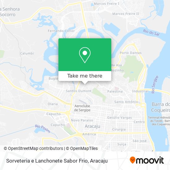 Sorveteria e Lanchonete Sabor Frio map