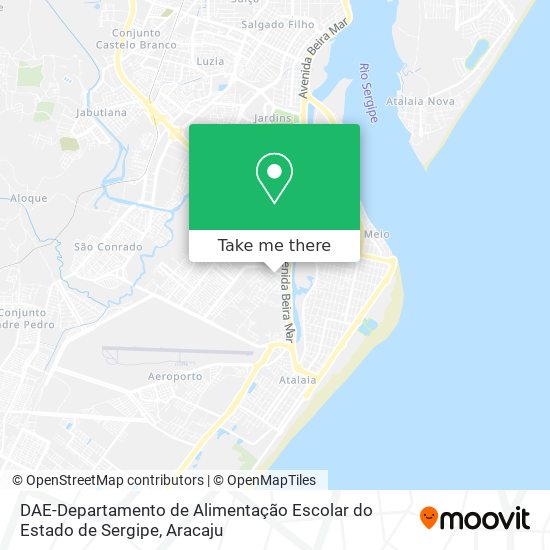 Mapa DAE-Departamento de Alimentação Escolar do Estado de Sergipe