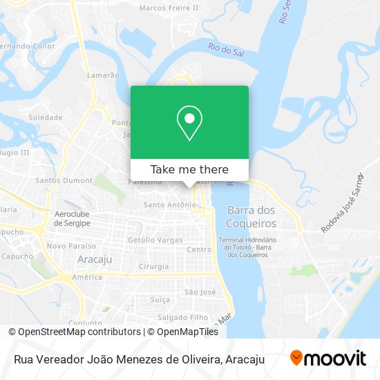 Mapa Rua Vereador João Menezes de Oliveira