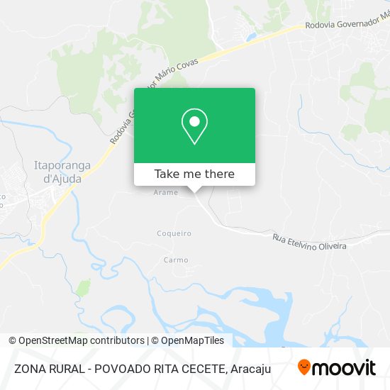 Mapa ZONA RURAL - POVOADO RITA CECETE