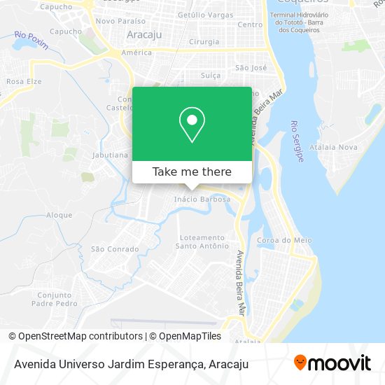 Avenida Universo Jardim Esperança map