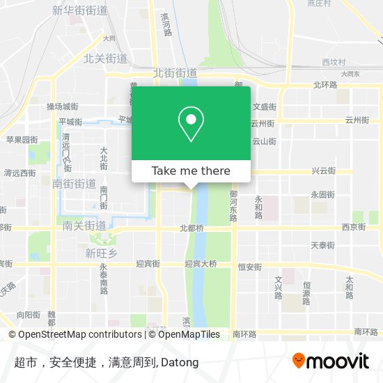超市，安全便捷，满意周到 map