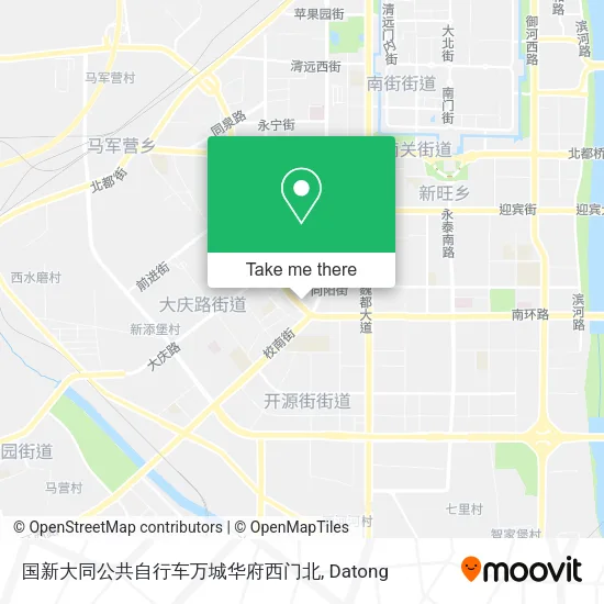 国新大同公共自行车万城华府西门北 map