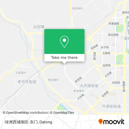 绿洲西城南区-东门 map