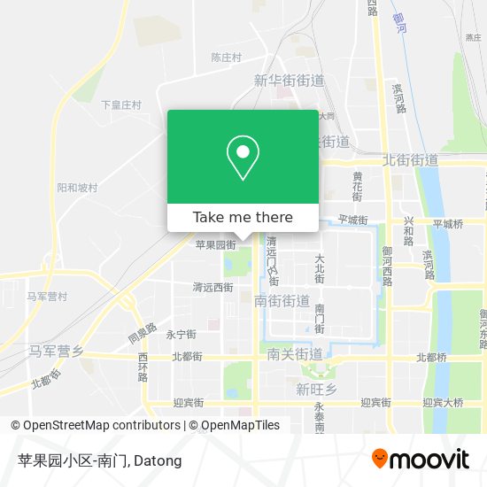 苹果园小区-南门 map