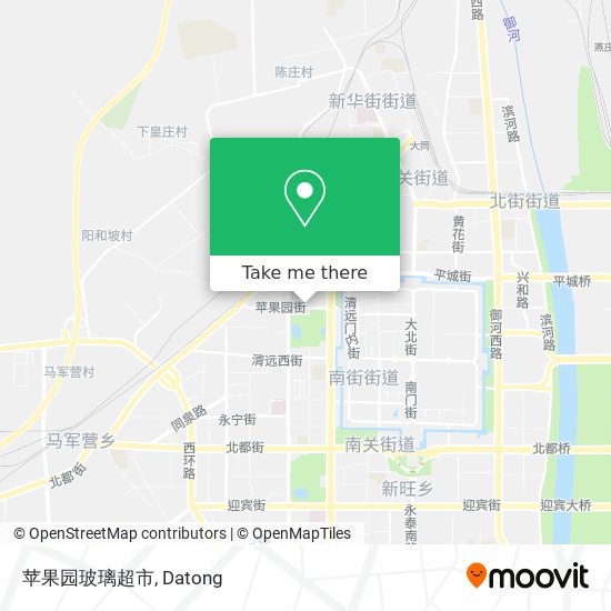 苹果园玻璃超市 map