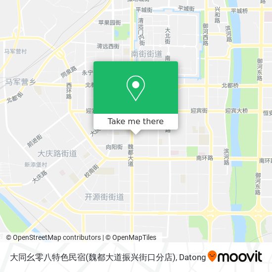 大同幺零八特色民宿(魏都大道振兴街口分店) map