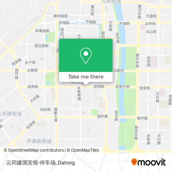 云冈建国宾馆-停车场 map